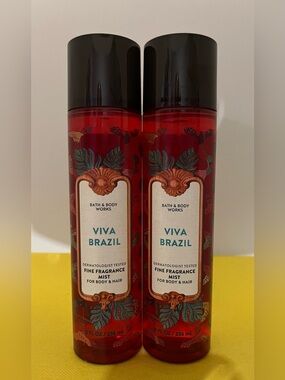 Bath & Body Works Viva Brazil Fine Fragrance Mist Body & Hair 8 oz Set of 2